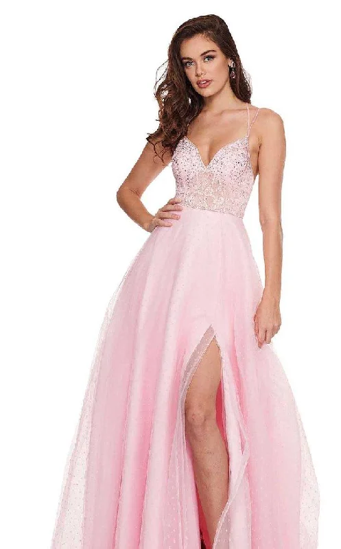 Rachel Allan Long Spaghetti Strap Prom Dress 6493