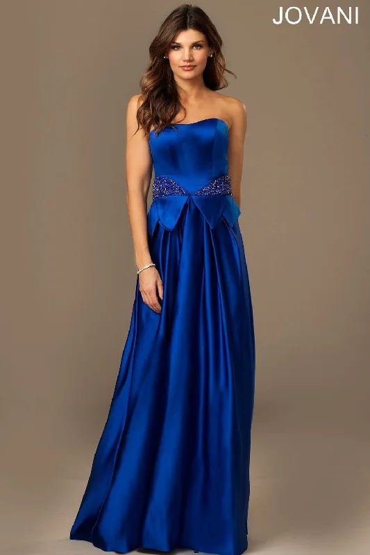 Jovani 20106 Strapless A-line Long Prom Dress