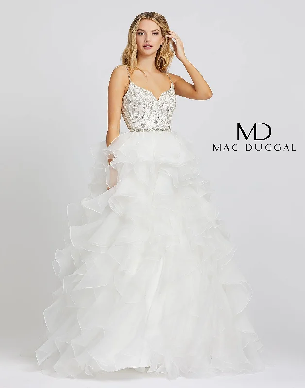 Mac Duggal 48959 Prom Spaghetti Strap Long Ball Gown