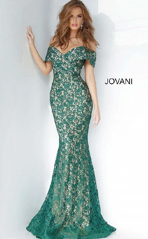 Jovani 1974 Long Formal Mermaid Lace Gown