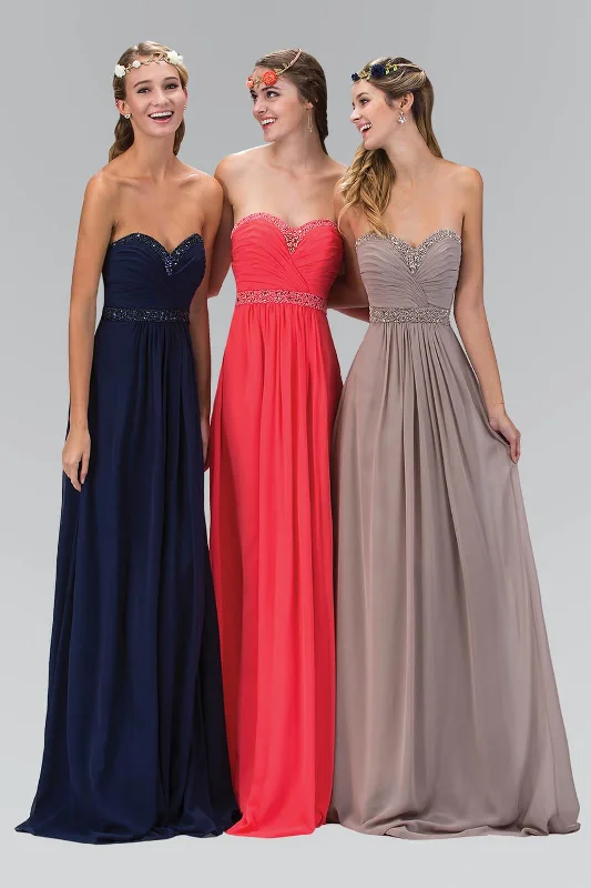 Sweetheart Long Bridesmaid Formal Dress