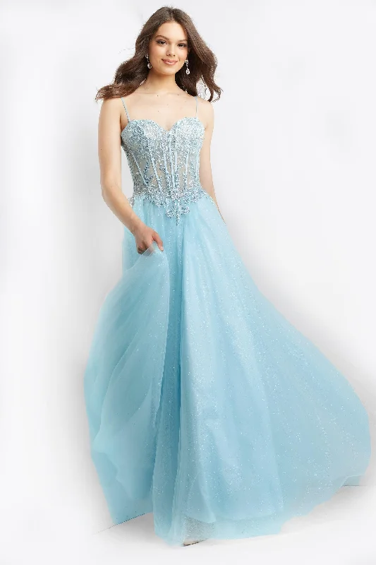 Jovani 07394 Corset Bodice Long Prom Dress