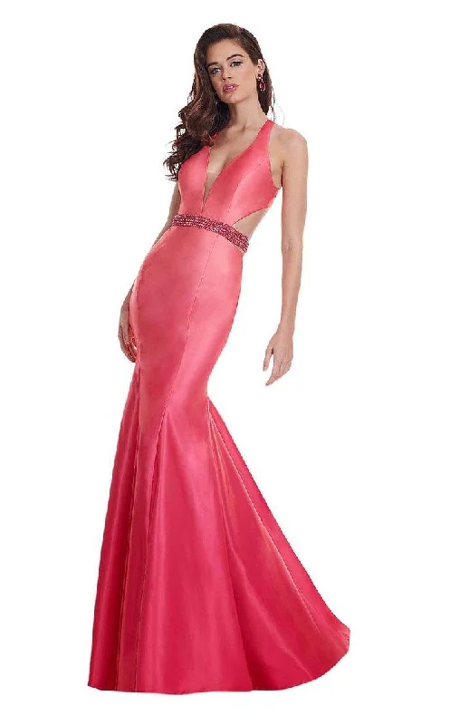 Rachel Allan Long Halter Mermaid Prom Dress 6413