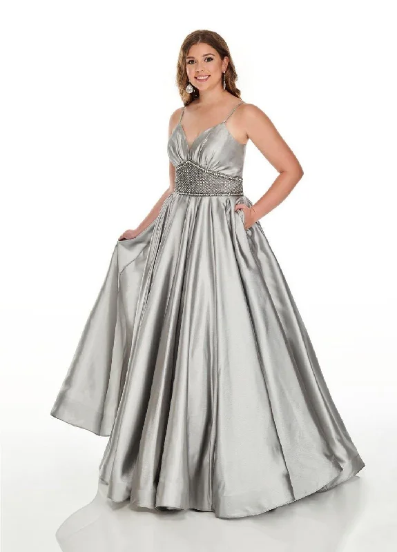 Rachel Allan Long Plus Size Prom Dress