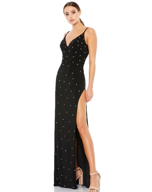 Mac Duggal 70232  Long Spaghetti Strap Formal Gown