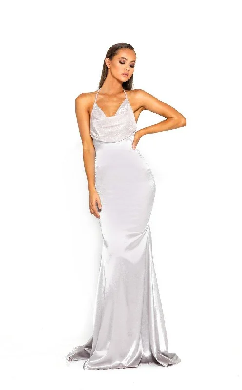 Portia And Scarlett 1913 Halter Mermaid Long Gown