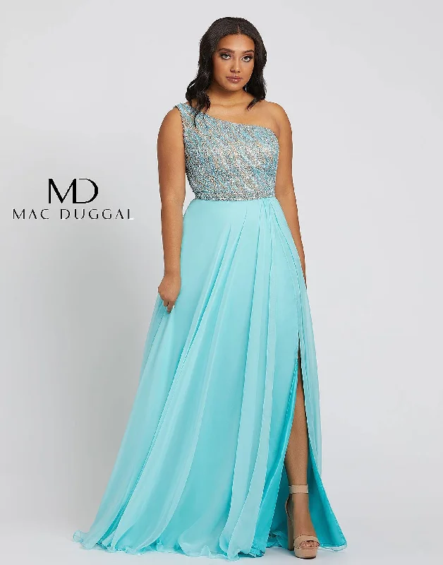 Mac Duggal 67232 Fabulouss One Shoulder Plus Size Prom Dress