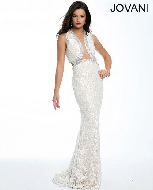 Jovani 98393 Ethereal Beaded Sleeveless Long Prom Dress