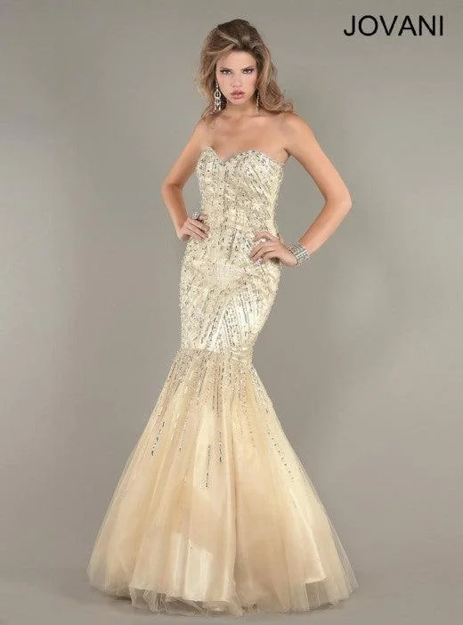 Jovani 3563 Prom Long Strapless Mermaid Dress