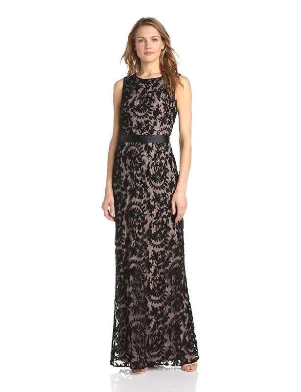 Adrianna Papell AP081883180 Long Formal Sleeveless Lace Dress