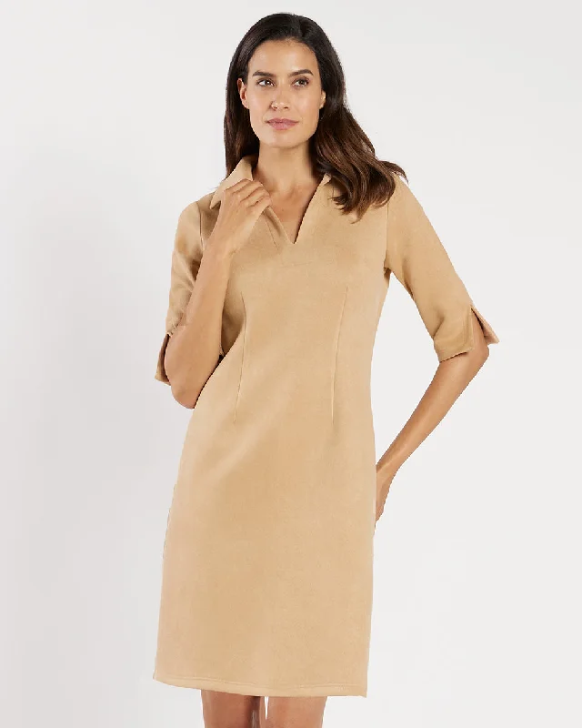 Michelle Dress - Faux Suede