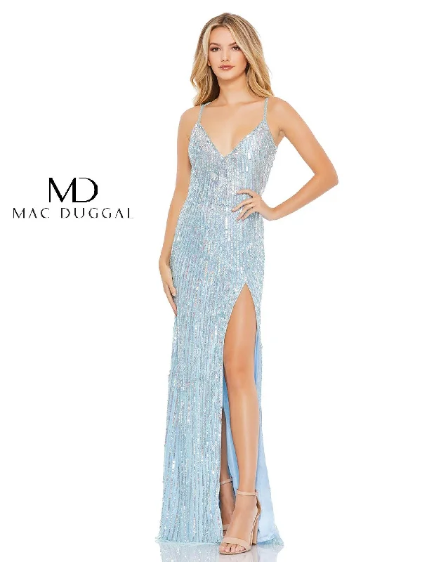 Mac Duggal 5366 Prom Long Beaded Sequins Dress