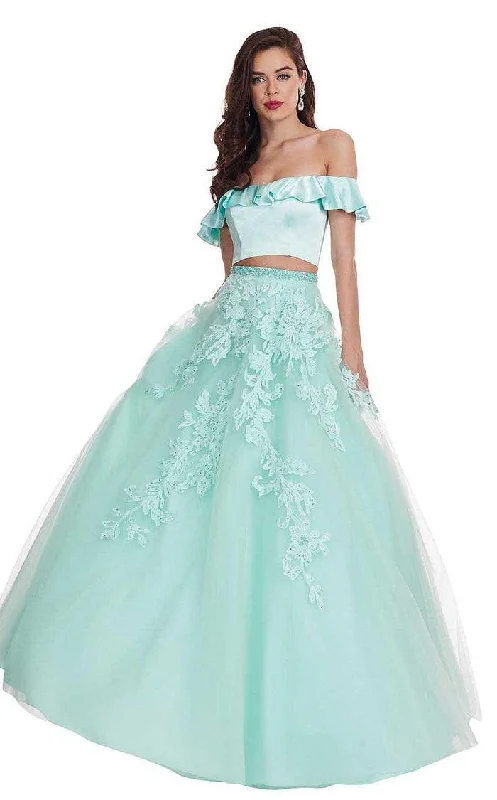 Rachel Allan Prom Off Shoulder Long Ball Gown 6484