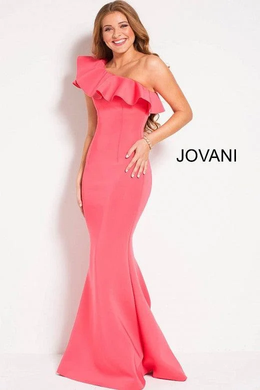 Jovani 51274 Long Formal One Shoulder Prom Dress