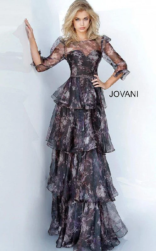 Jovani 2621 Long Formal Floral Dress