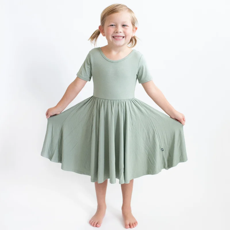 Twirl Dress in Thyme