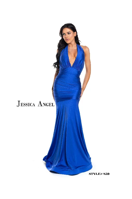 Jessica Angel Halter Long Formal Dress 859