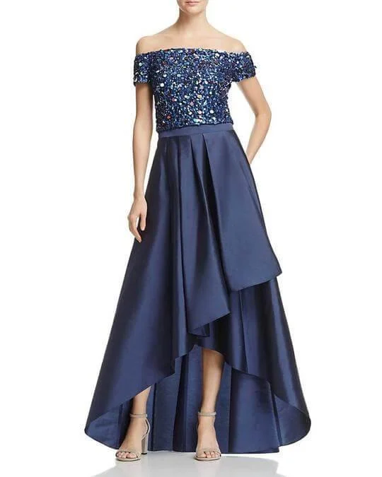 Adrianna Papell AP1E201583 Off Shoulder Two Piece High Low Dress