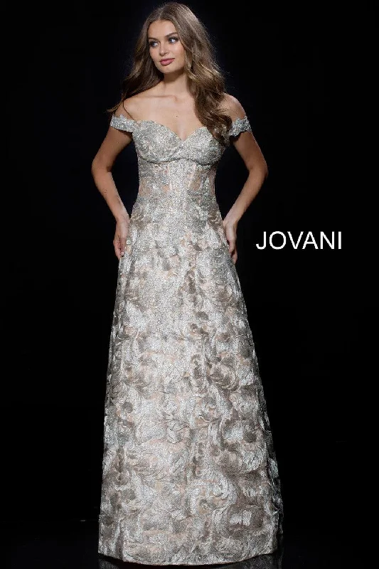 Jovani 57037 Prom Long Off Shoulder Formal Dress