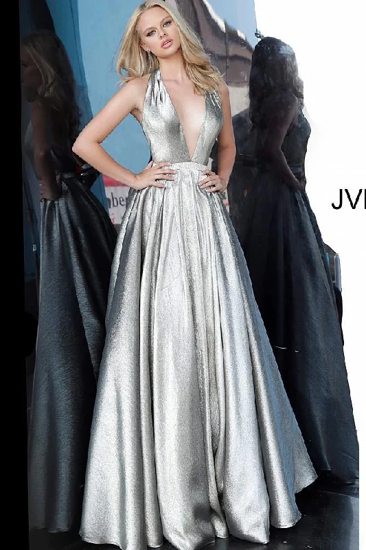 Jovani 4187 Long Halter Prom Gown