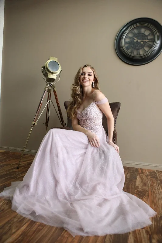 Long Prom Evening Gown Light Mauve