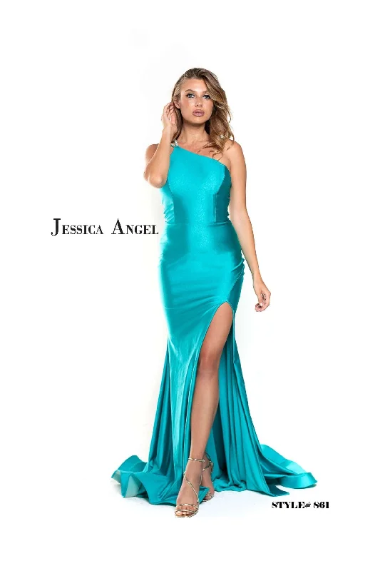 Jessica Angel One Shoulder Formal Long Dress 861