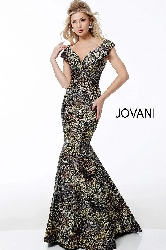 Jovani 61148 Off Shoulder Mermaid Long Prom Dress