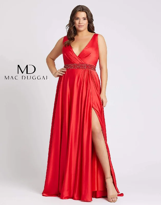 Mac Duggal 67244 Fabulouss Long Plus Size Prom Dresses