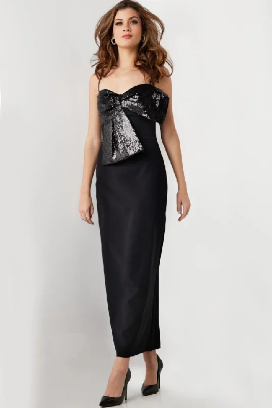 Jovani 25745 Beaded Tea Length Formal Dress