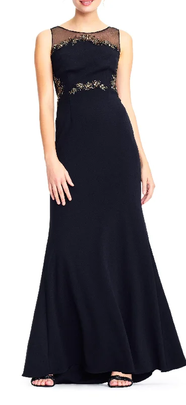 Adrianna Papell AP1E202366 Long Formal Sleeveless Mesh Dress