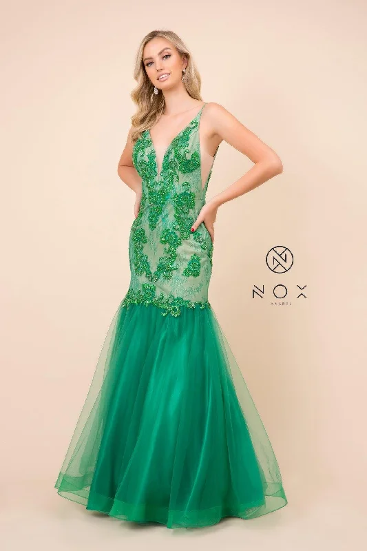 Long Mermaid Evening Gown Formal Prom Dress