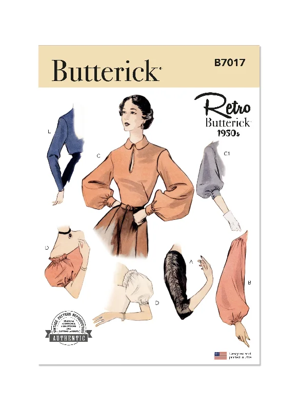 Butterick sewing pattern B7017 Set of Sleeves for Vintage Dresses and Blouses