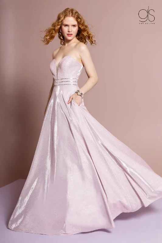 Long Prom Dress Formal Ball Gown with Pockets