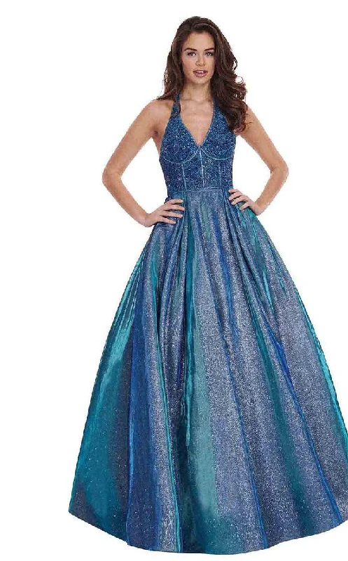 Rachel Allan Prom Halter Long Ball Gown 6414