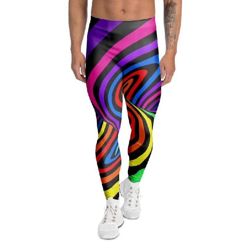 Abstract Colorful Psychedelic Men's Leggings