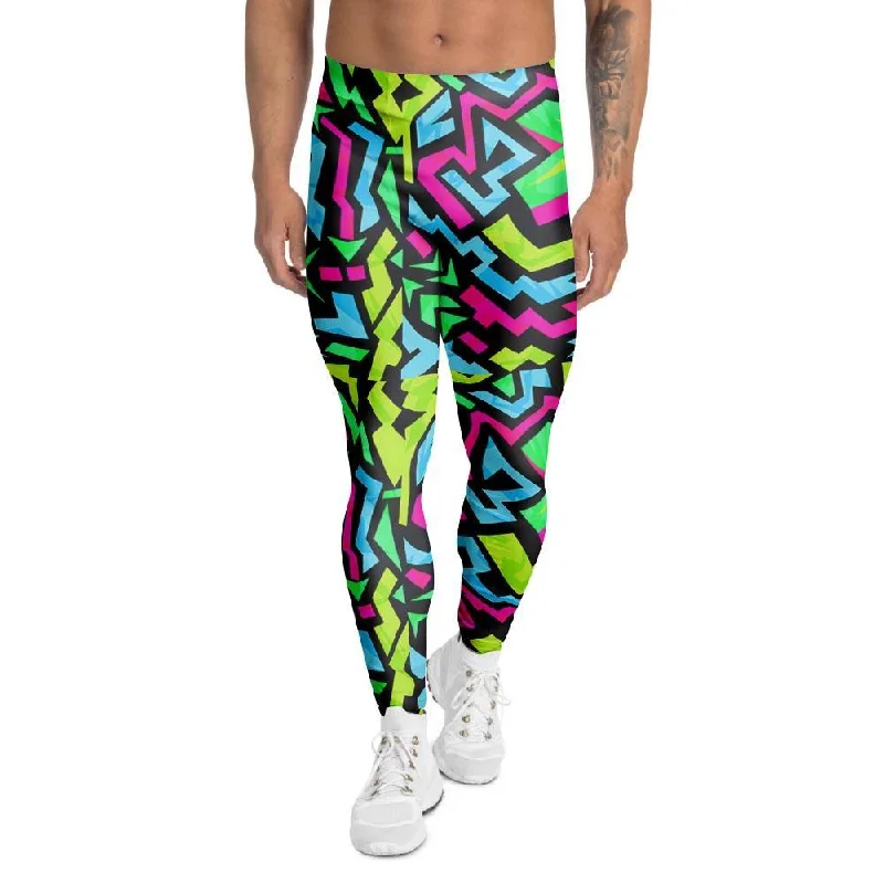 Abstract Graffiti Geometric Men's Leggings