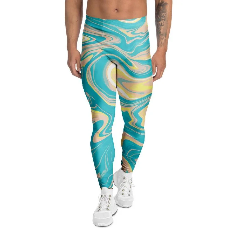 Abstract Green Marble Men's Leggings