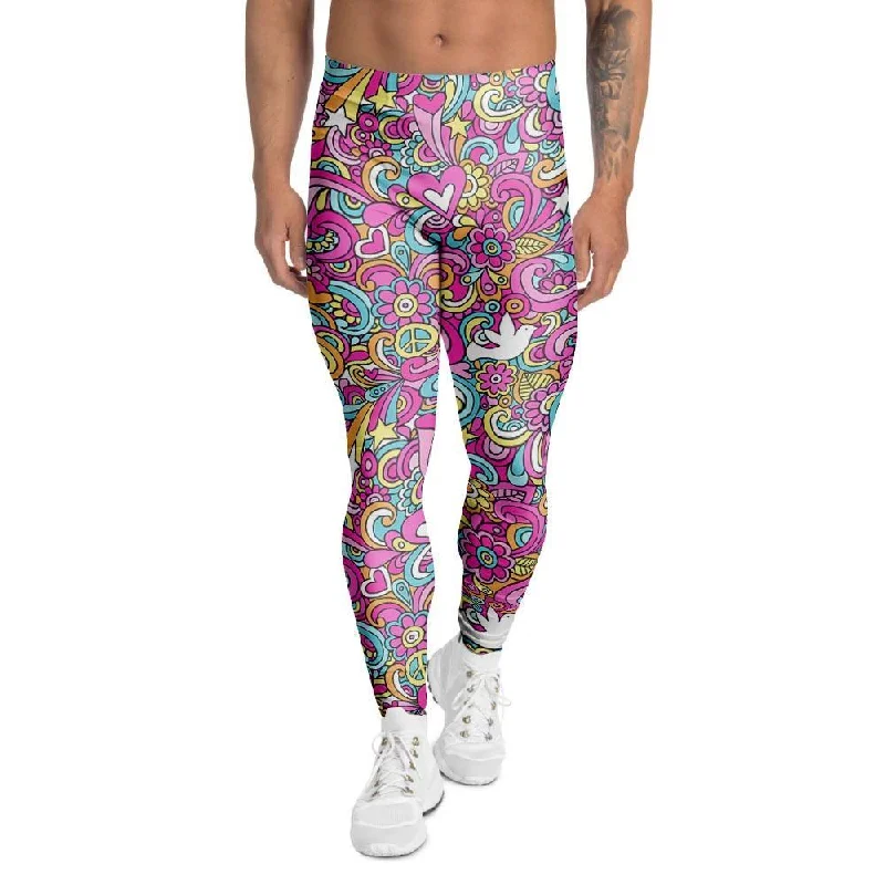 Abstract Hippie Men's Leggings