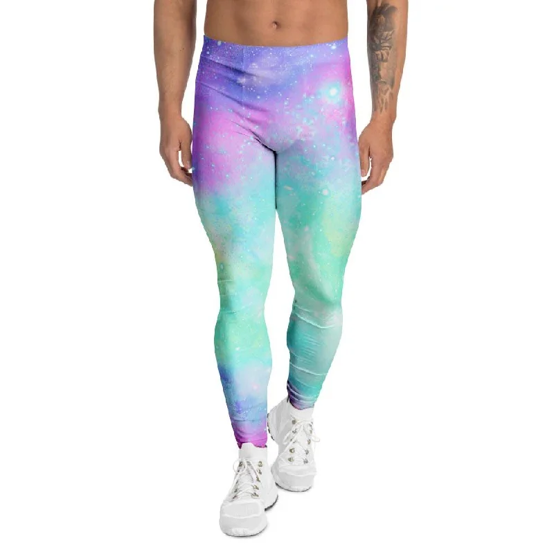 Abstract Psychedelic Holographic Men's Leggings