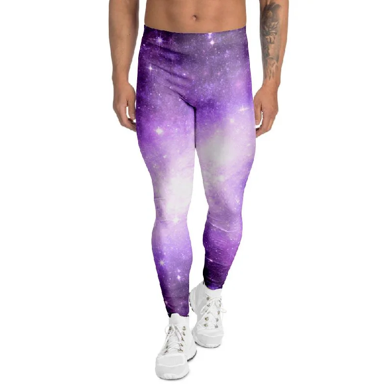 Abstract Purple Galaxy Space Men's Leggings