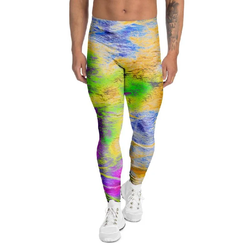 Abstract Tie Dye Men's Leggings