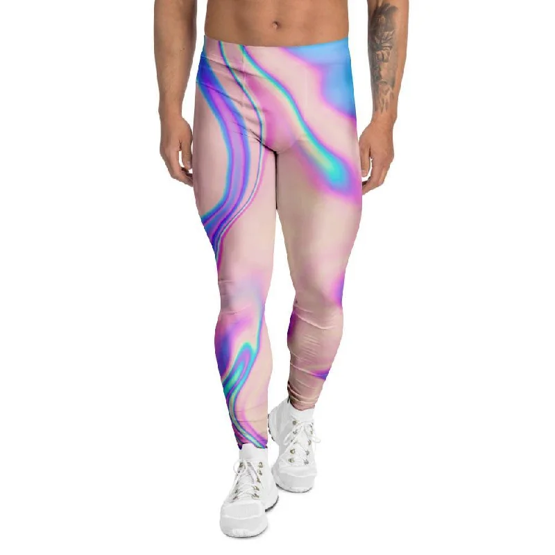 Abstract Trippy Holographic Men's Leggings