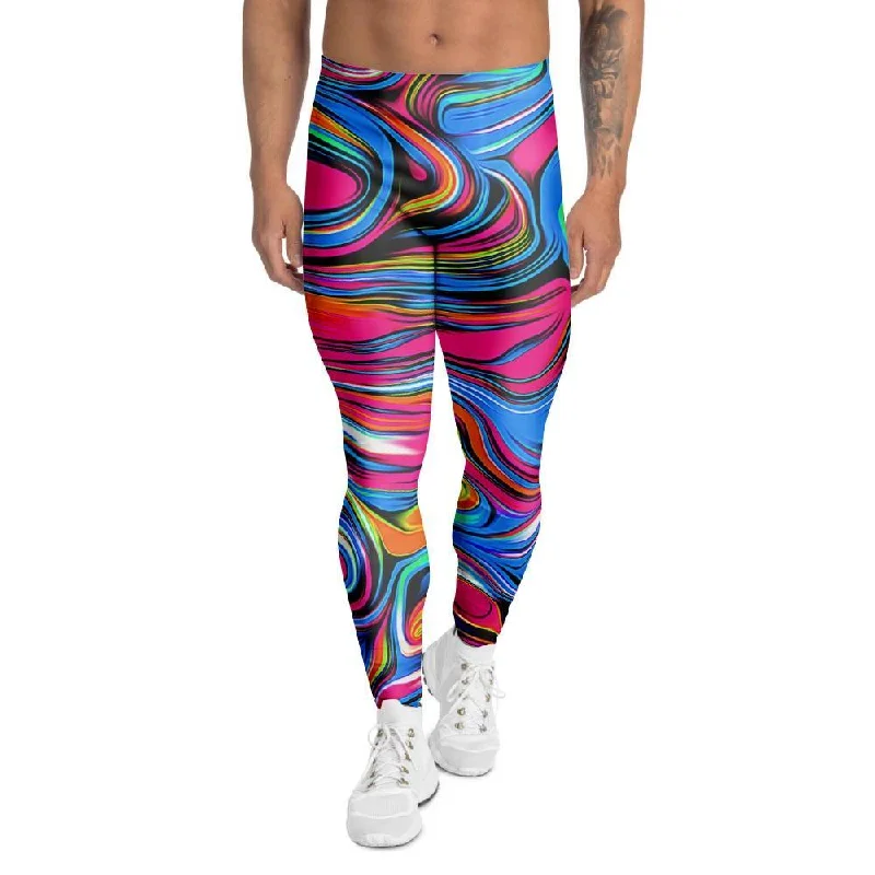 Abstract Trippy Paint Men's Leggings