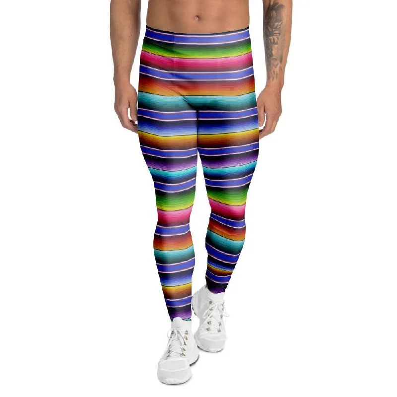 Baja Serape Mexican Men's Leggings