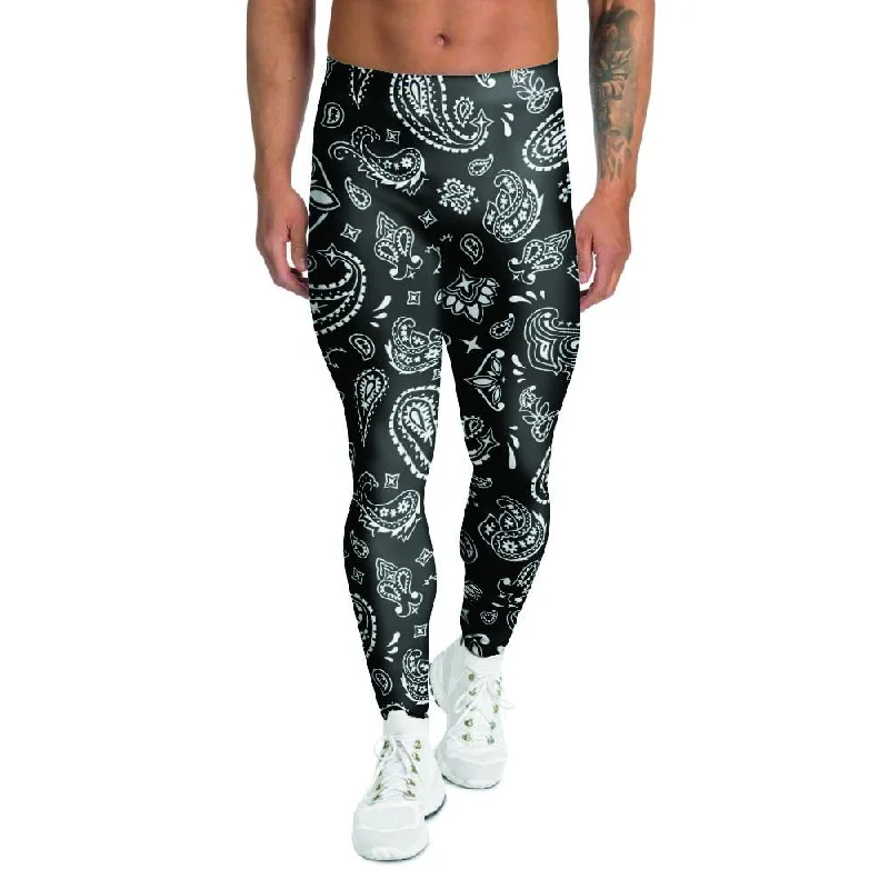 Black Bandana Men's Leggings