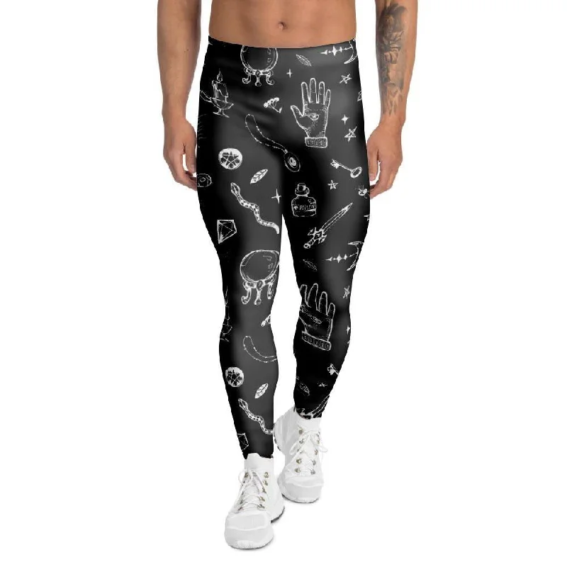 Black Gothic Witch Men's Leggings