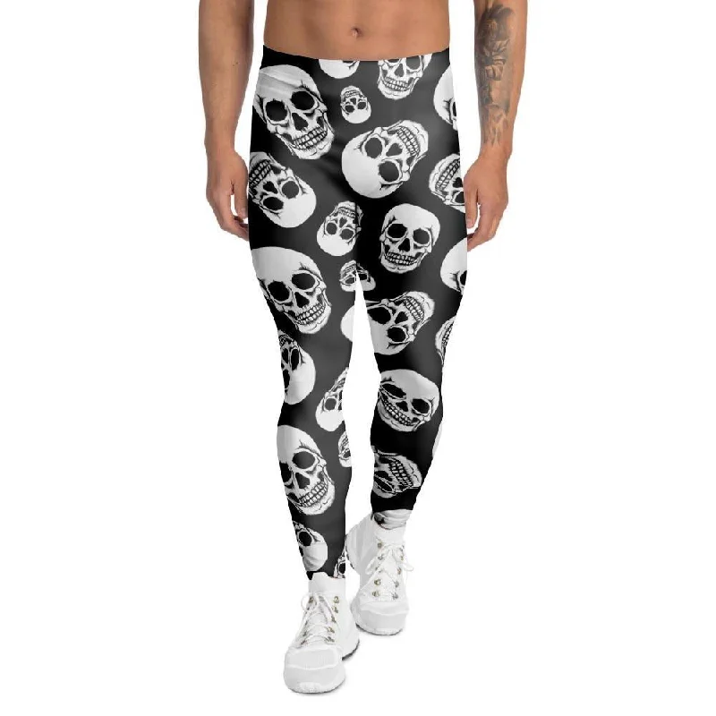 Black Skull Men's Leggings