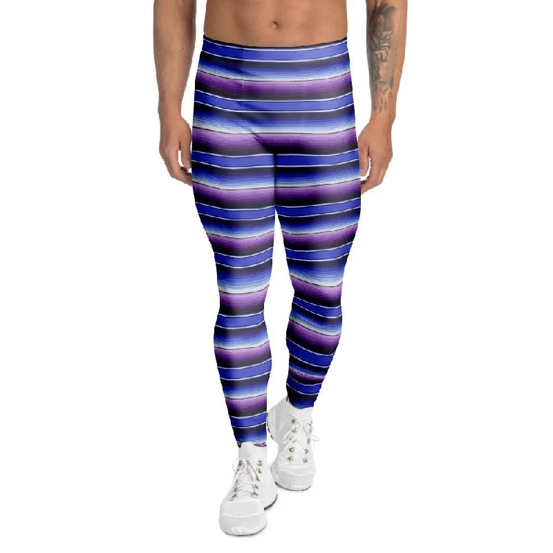 Blue And Purple Mexican Baja Men's Leggings