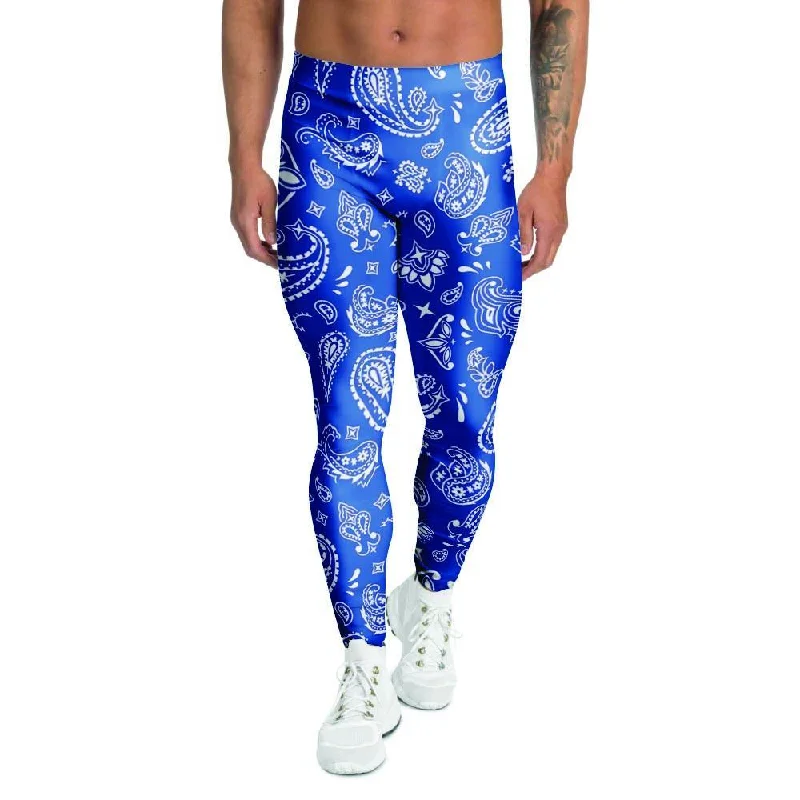 Blue Bandana Men's Leggings