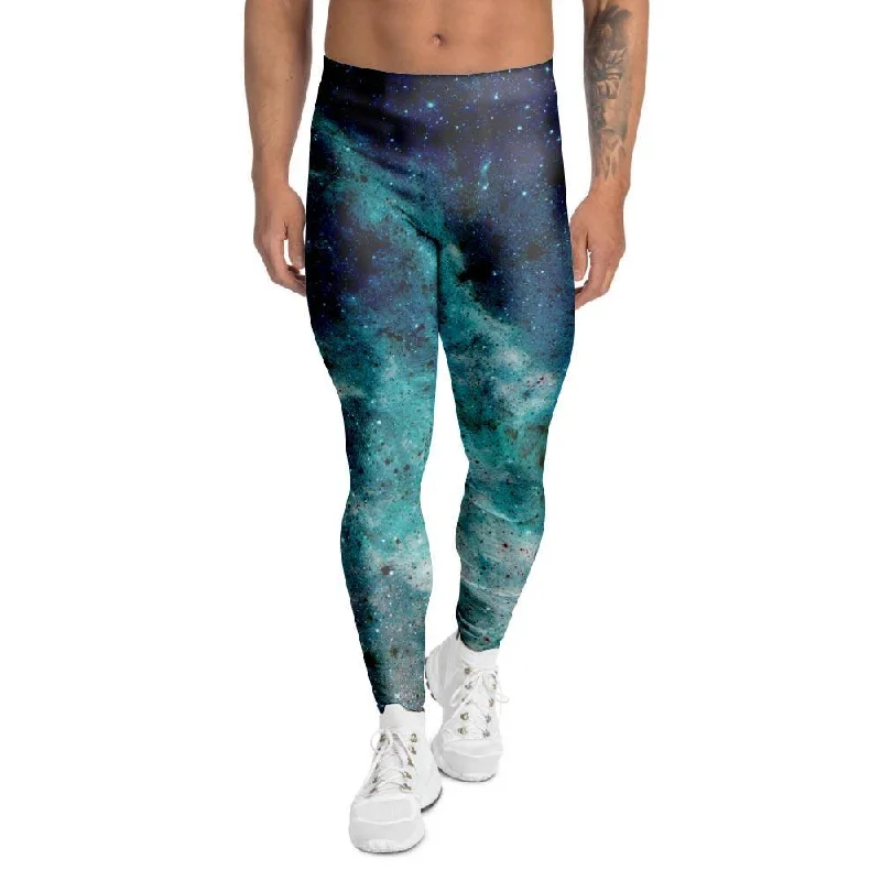 Blue Galaxy Space Men's Leggings